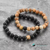 TCC™ Picture Jasper & Matt Onyx Stone Couple Bracelet